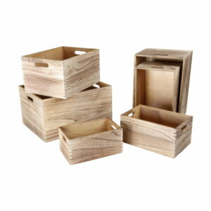 Sada 6 drevených úložných boxov Legler Wooden Legler