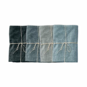 Sada 4 ks látkových obrúskov s prímesou ľanu Linen Couture Blue Gradient