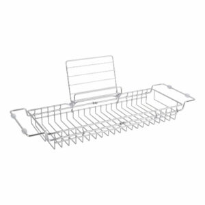 Nastaviteľný kovový držiak na vanu v striebornej farbe PT LIVING Tub