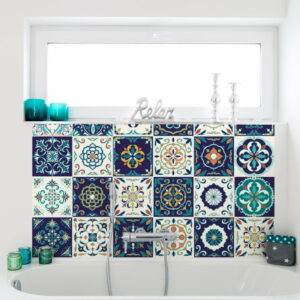 Sada 30 nástenných samolepiek Ambiance Tiles Azulejos Forli