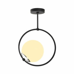 Čierne kovové závesné svietidlo Opviq lights Erasto Opviq lights