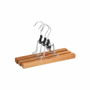 Sada 3 drevených vešiakov na nohavice Wenko Clamping Hanger Wenko