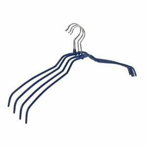 Sada 4 modrých protišmykových vešiakov na oblečenie Wenko Hanger Slim Wenko