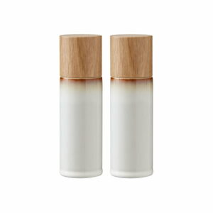 Sada 2 krémovo-bielych kameninových mlynčekov na soľ a korenie Bitz Basics Cream Bitz