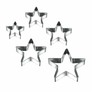 Sada 5 vykrajovadiel v tvare hviezd Metaltex Cookie Cutters Metaltex