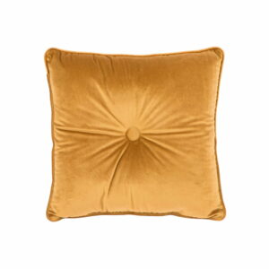 Tmavožltý vankúš Tiseco Home Studio Velvet Button