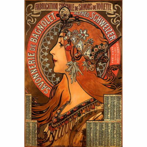 Reprodukcia obrazu Alfons Mucha - Savonnerie de Bagnolet