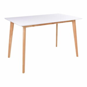 Jedálenský stôl s bielou doskou loomi.design Vojens