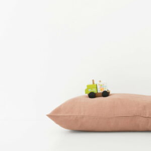 Terakotovohnedý ľanový vankúš Linen Tales