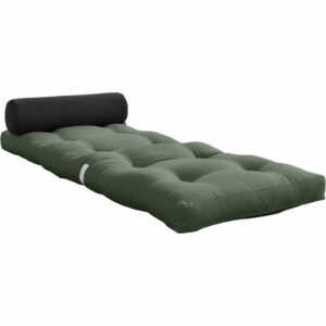 Variabilný olivovozelený skladací matrac Karup Design Wrap Olive Green/Dark Grey Karup Design