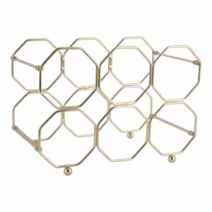 Kovový skladací držiak na víno v zlatej farbe PT LIVING Honeycomb PT LIVING