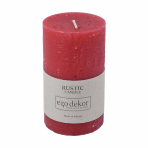 Červená sviečka Baltic Candles Rustic