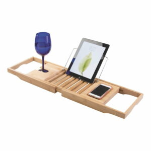 Bambusový nastaviteľný odkladací podnos na vaňu iDesign Formby iDesign