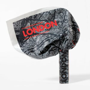 Pokrčená cestovná mapa zo satelitu Londýn Palomar