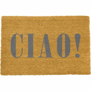 Rohožka z prírodného kokosového vlákna Artsy Doormats Ciao Grey