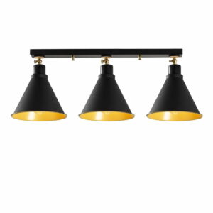 Čierne stropné svietidlo pre 3 žiarovky Opviq lights Berceste Shore Opviq lights