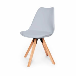 Sada 2 sivých stoličiek s podnožím z bukového dreva loomi.design Eco loomi.design