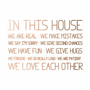 Vinylová samolepka na stenu Really Nice Things This House Really Nice Things