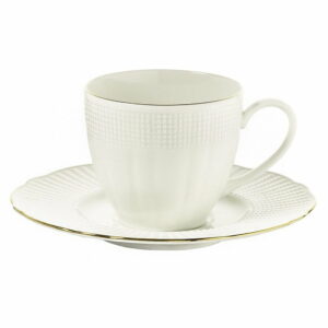 Sada 6 porcelánových šálok na kávu s tanierikom Kutahya Café