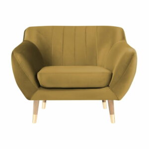 Kreslo v zlatej farbe Mazzini Sofas Benito Mazzini Sofas