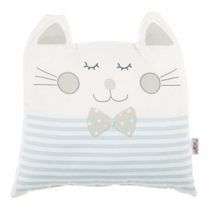 Modrý detský vankúšik s prímesou bavlny Apolena Pillow Toy Big Cat