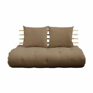 Rozkladacia pohovka s hnedým poťahom Karup Design Shin Sano Natural/Mocca Karup Design