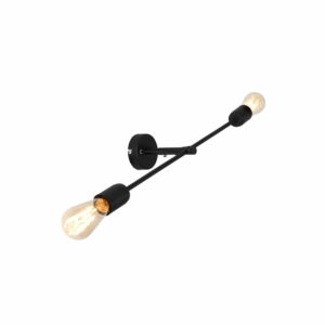 Čierna nástenná lampa na 2 žiarovky Custom Form Twigo
