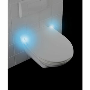 Biele WC sedadlo S LED svetlami a jednoduchým zatváraním Wenko Gubbio