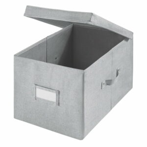 Sivý úložný box iDesign Codi