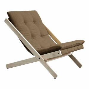 Kávovohnedé skladacie kreslo z bukového dreva Karup Design Boogie Raw/Mocca Karup Design