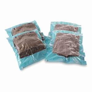 Sada 4 zrolovateľných vakuových úložných obalov na oblečenie Compactor Roll Up Vacuum Bags