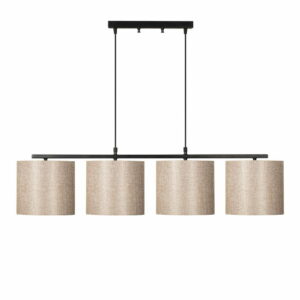 Čierne kovové závesné svietidlo s krémovými tienidlami Opviq lights Jacob Opviq lights