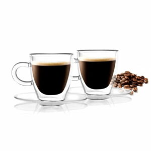 Sada 2 dvojstenných hrnčekov Vialli Design Amo Espresso