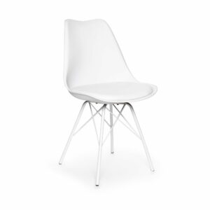 Sada 2 bielych stoličiek s bielym podnožím z kovu loomi.design Eco loomi.design