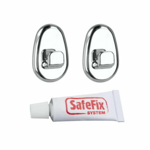Set 2 ks háčikov a lepidla Metaltex Silver Metaltex