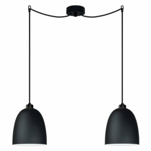 Čierne dvojité stropné svietidlo Sotto Luce AWA Elementary 2S Matte Sotto Luce