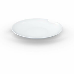 Sada 2 bielych hlbokých tanierov z porcelánu 58products