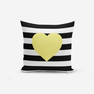 Obliečky na vaknúš s prímesou bavlny Minimalist Cushion Covers Striped Yellow