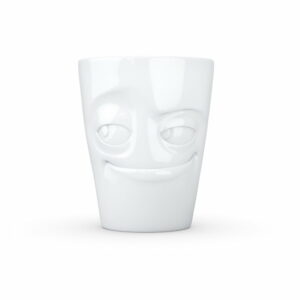 Biely šibalský porcelánový hrnček s uškom 58products 58products