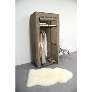 Béžová textilná šatníková skriňa Compactor Wardrobe