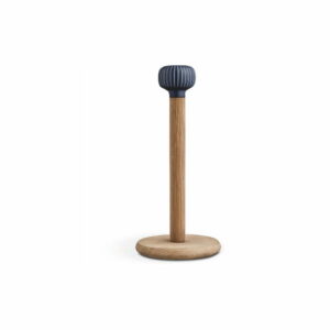 Stojan na papierové utierky z dubového dreva s tmavomodrým detailom z porcelánu Kähler Design Hammershoi Kähler Design