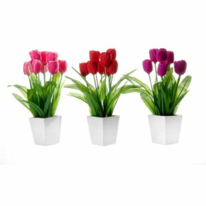 Sada 3 dekorácií v tvare kvetiny Unimasa Tulip Unimasa