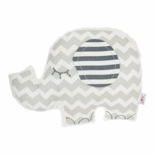 Sivý detský vankúšik s prímesou bavlny Apolena Pillow Toy Elephant
