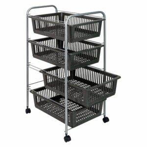 Čierny stojan s košíkmi Metaltex SuperJumbo