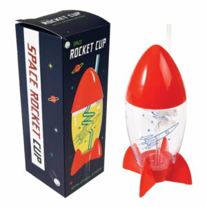 Detský pohár so slamkou v tvare rakety Rex London Space Age Rex London