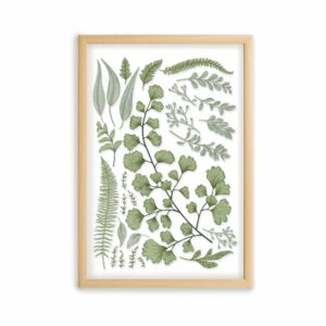 Obraz s rámom z borovicového dreva Surdic Leafes Collection