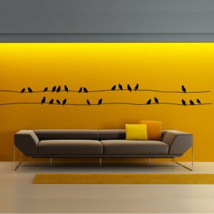 Sada samolepiek Ambiance Starlings On Cable Ambiance