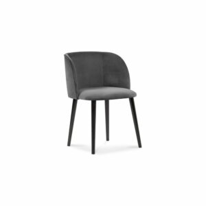 Tmavosivá jedálenská stolička so zamatovým poťahom Windsor & Co Sofas Aurora Windsor & Co Sofas