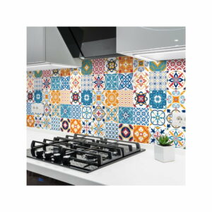 Sada 30 nástenných samolepiek Ambiance Cement Tiles Liliana