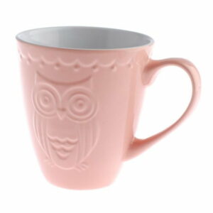 Ružový keramický hrnček Dakls Owl